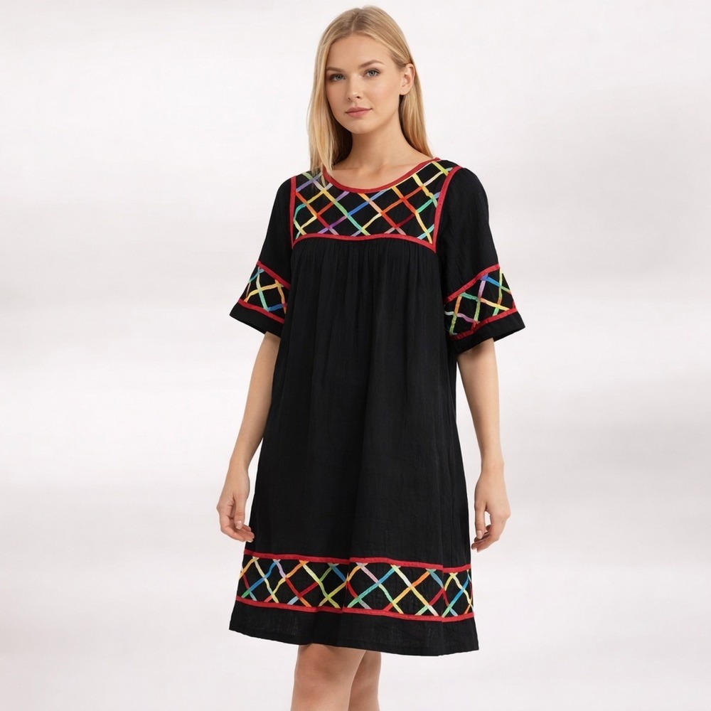 Bechamel Ribbon Dress Minimalist Relaxed Breathable Cotton Artisanal SZ Medium